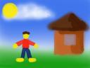 нижний слой -цветной фон